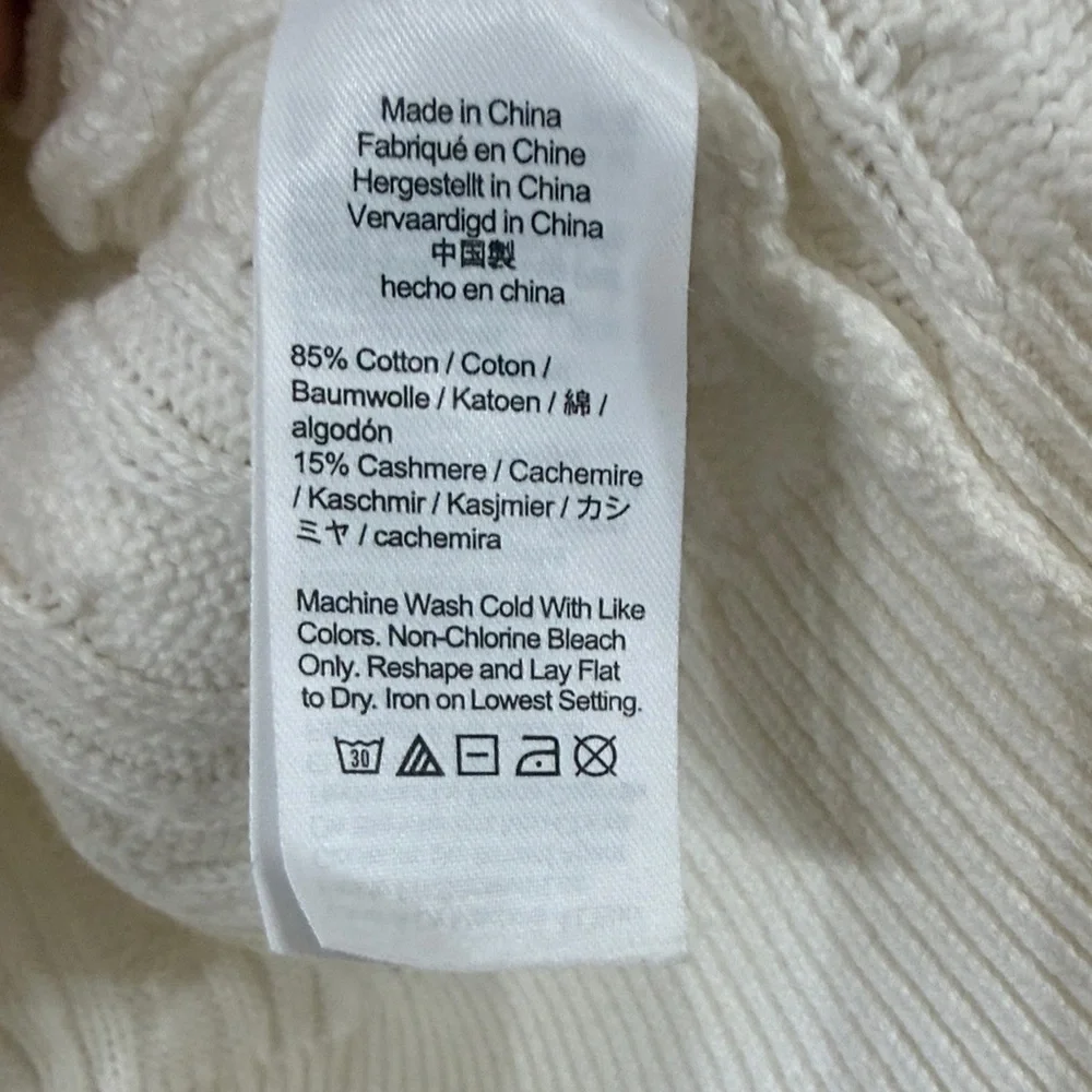 J. Crew Cable Knit Hooded Sweater - Cream